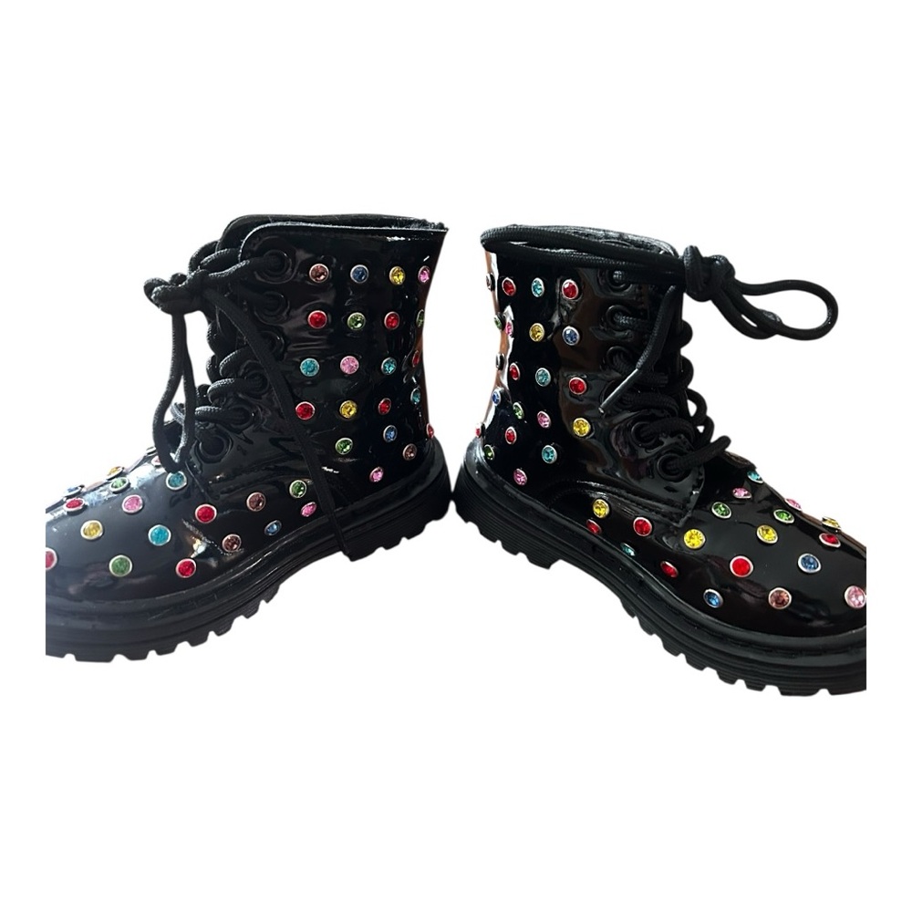 Lola + the boys rainbow crystal boots toddler 9 (25) Run a size Small - Picture 6 of 10